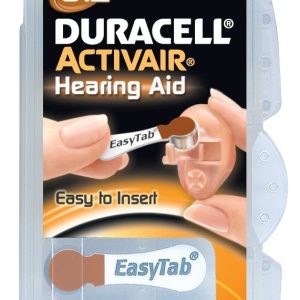 A packet of 6 Duracell Hearing Aid Batteries in size 312.