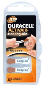 Duracell size 312 hearing aid batteries