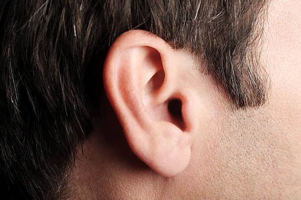 An image of a man's right ear.