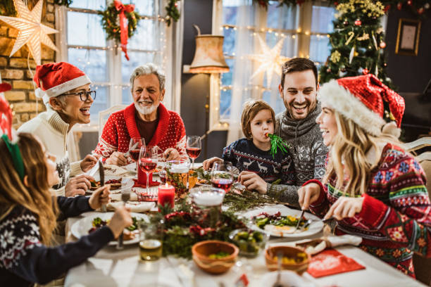 A festive family meal - don't miss out on the conversation!