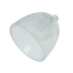 1 Oticon single bass hearing aid dome in clear colour.